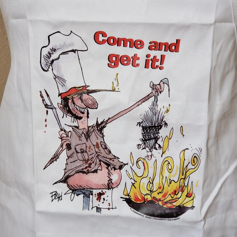 Vintage Jeff Foxworthy Official Redneck Grill Apron One Size
